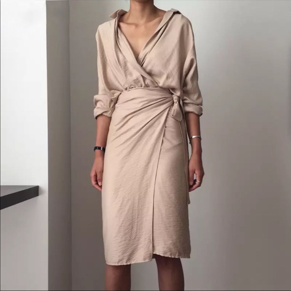LAST 2!!!! Wrap Shirt Tie at the Waist Dress - Picture 3 of 10